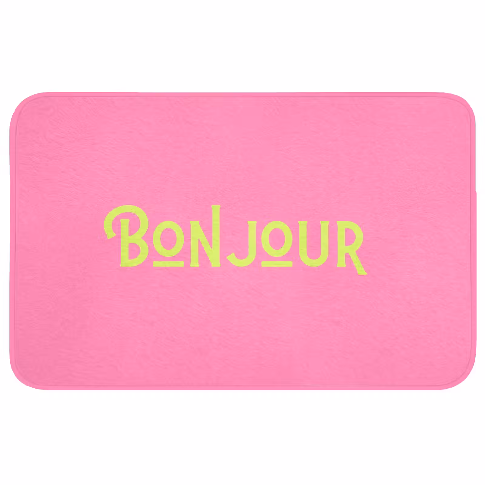 Badmat - Roze - Groene Bonjour - art-deco — 1