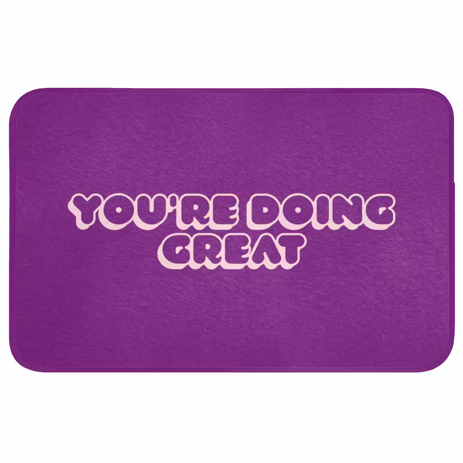 Badmat - You're doing great - Paars - Bubble letters — 1