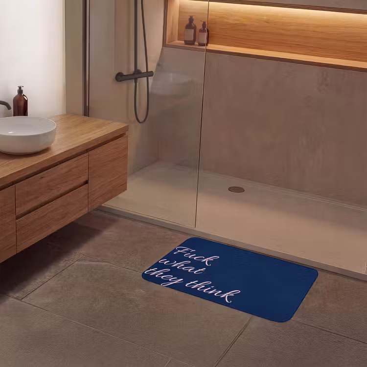 Badmat - Fuck what they think - Blauw - Cursief — 6