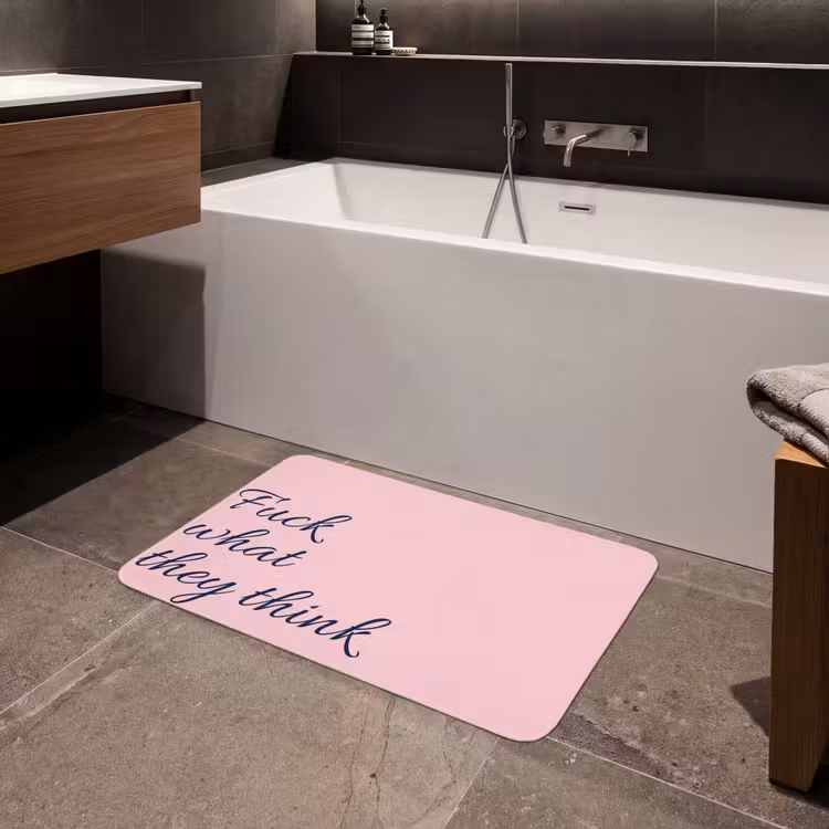 Badmat - Fuck what they think - Roze - Minimalistisch — 4