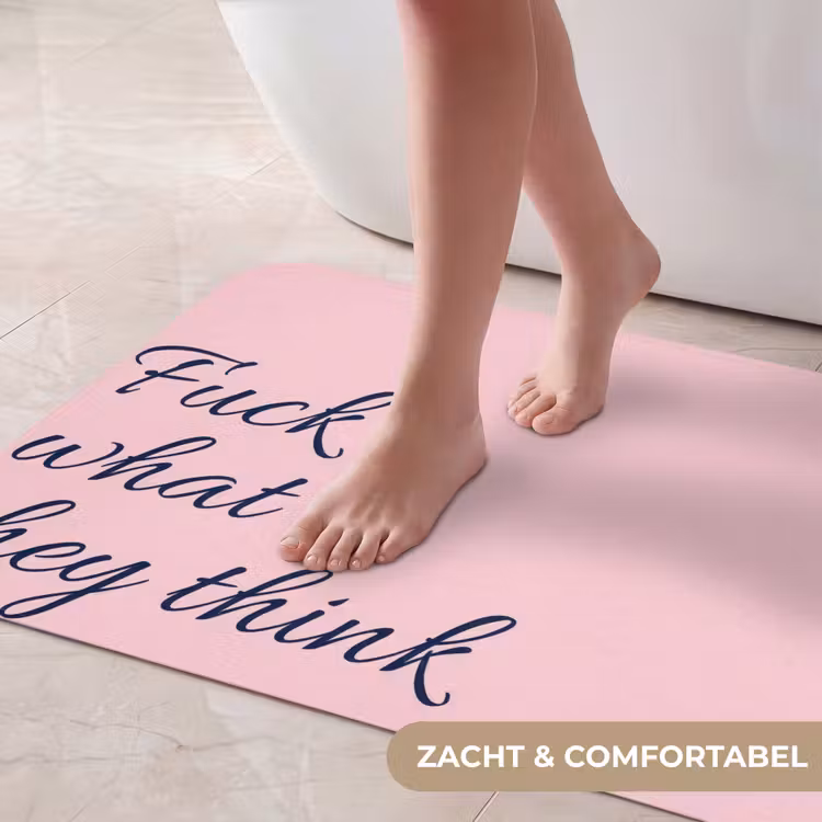 Badmat - Fuck what they think - Roze - Minimalistisch — 5