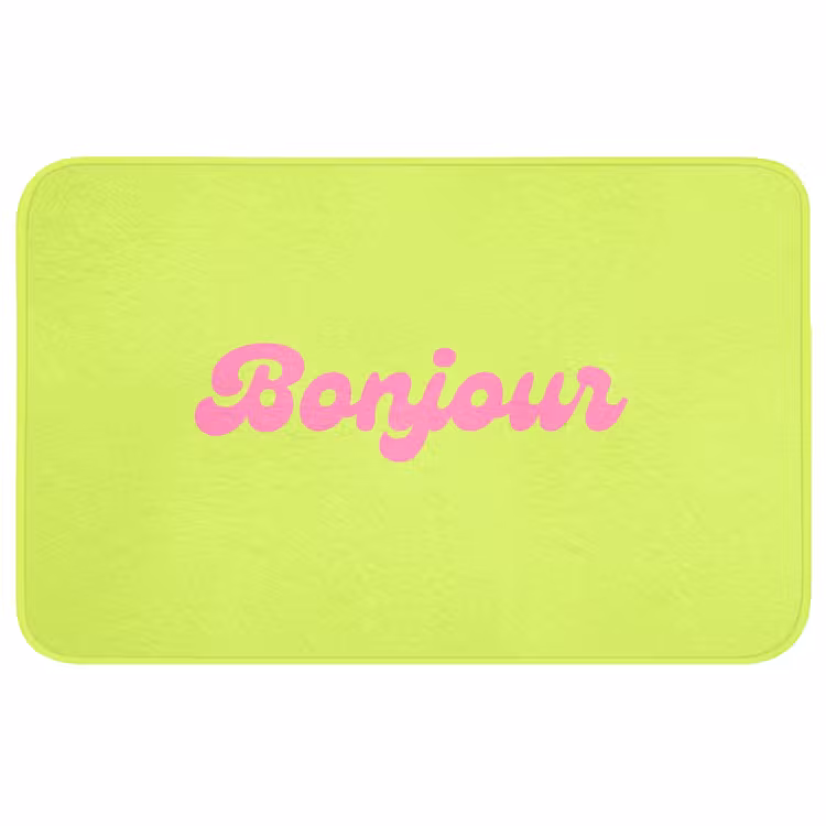 Badmat - Groen - Roze bonjour - Retro — 1