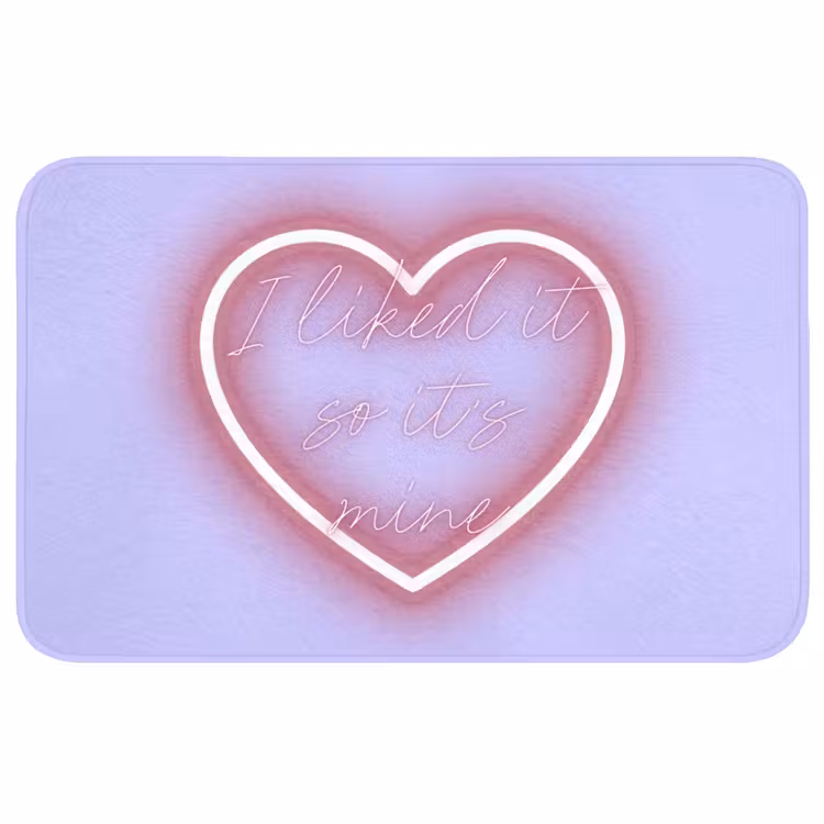 Badmat - I liked it so it's mine - Neon hart - Paars — 1