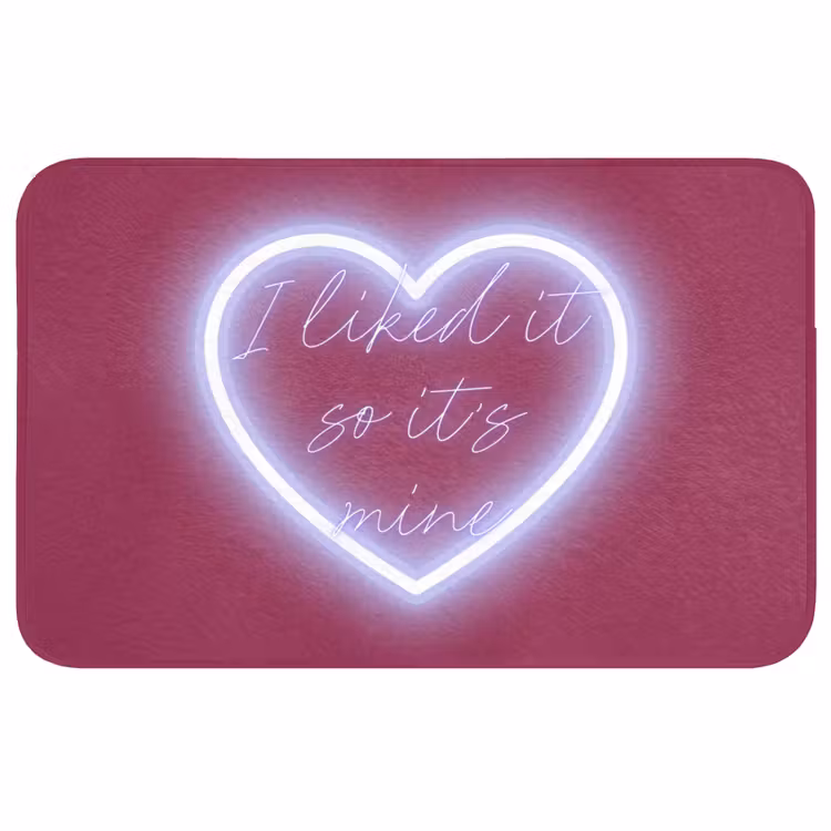 Badmat - I liked it so it's mine - Neon hart - Roze — 1