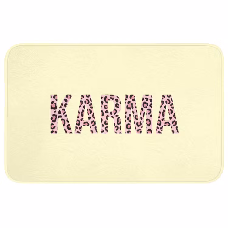 Badmat - Karma - Luipaardprint - Geel — 1