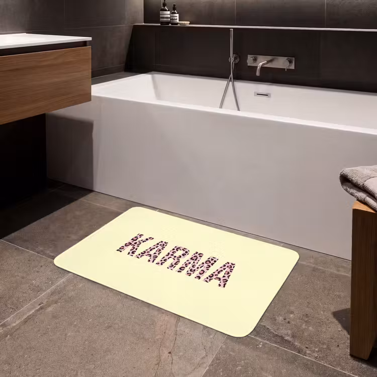 Badmat - Karma - Luipaardprint - Geel — 4
