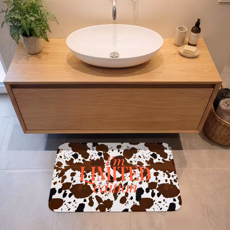 Badmat - Koeienprint - Limited edition - Rood — 2