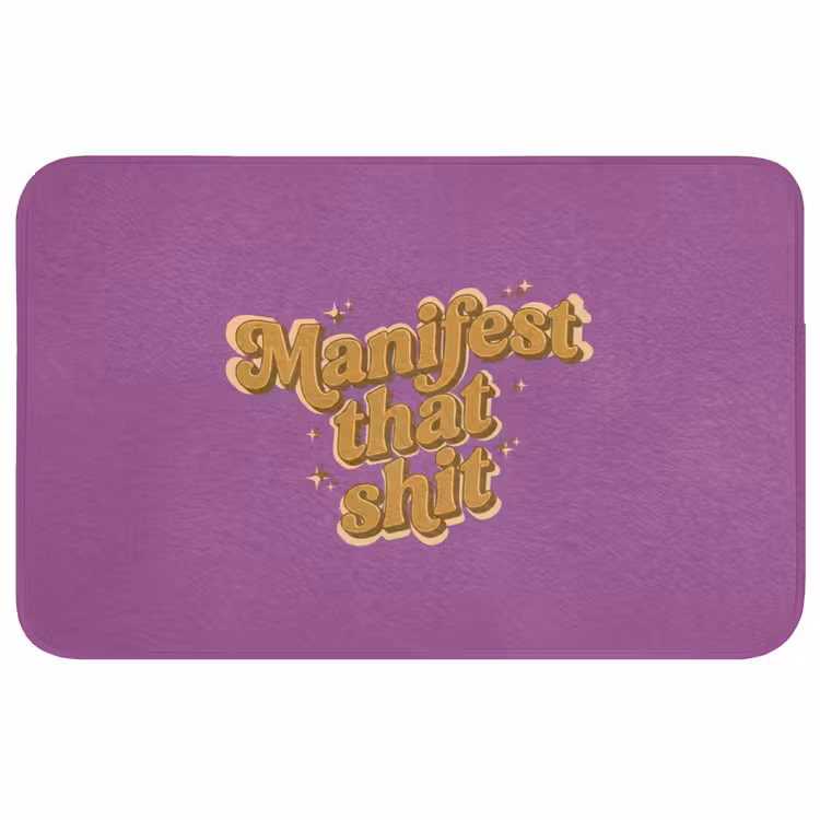 Badmat - Manifest that shit - Paars - Glitter — 1