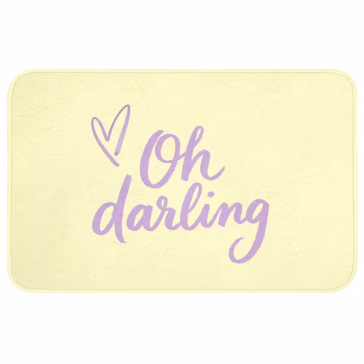 Badmat - Oh darling - Geel - Hart — 1