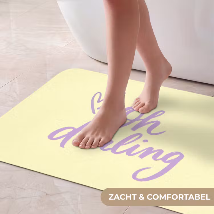 Badmat - Oh darling - Geel - Hart — 5