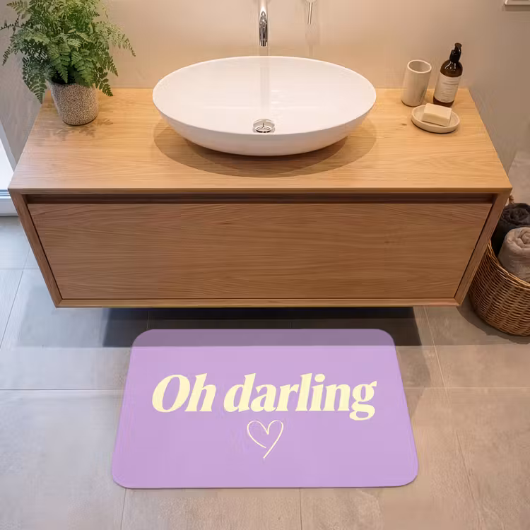 Badmat - Oh darling - Hart - Paars — 2
