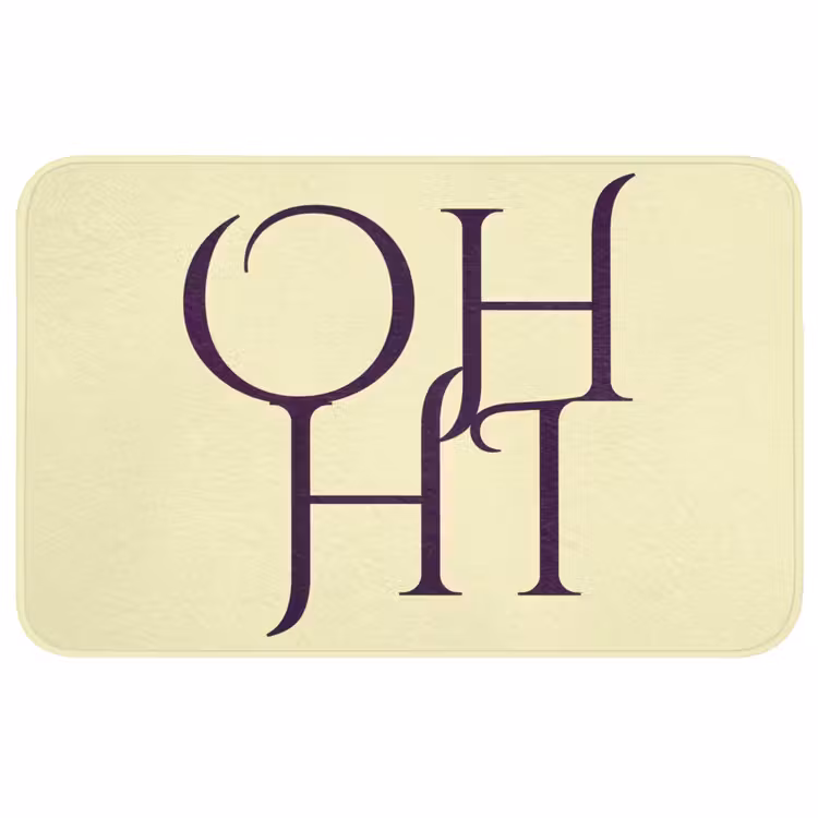 Badmat - Oh hi - Geel - Monogram — 1