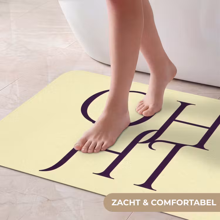 Badmat - Oh hi - Geel - Monogram — 5