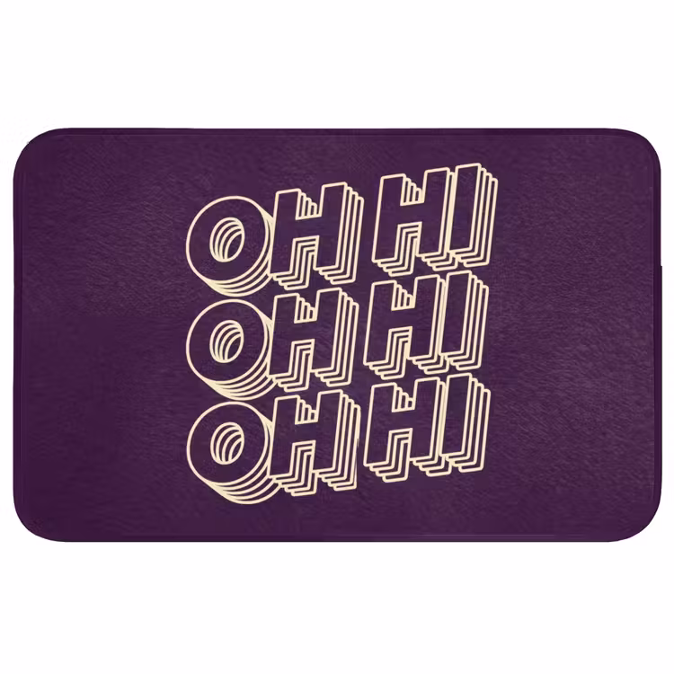 Badmat - Oh hi - Paars - 3D — 1