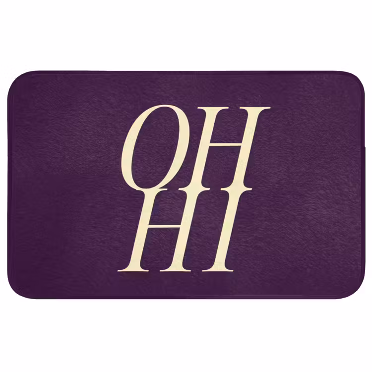 Badmat - Oh hi - Paars - Minimalistisch — 1