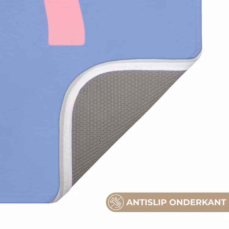 Badmat - Pretty - Roze - Blauw - Golvend — 3