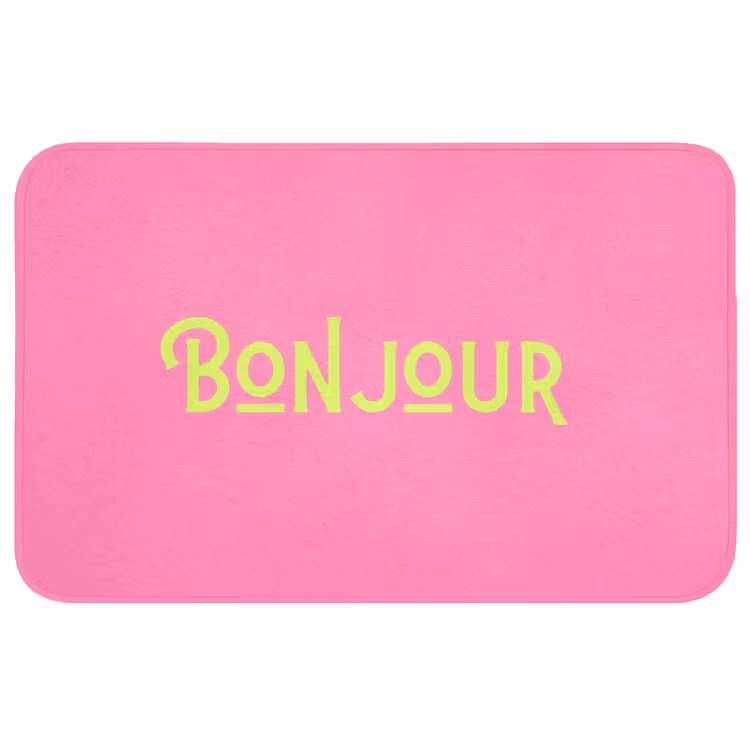Badmat - Roze - Groene Bonjour - art-deco — 1