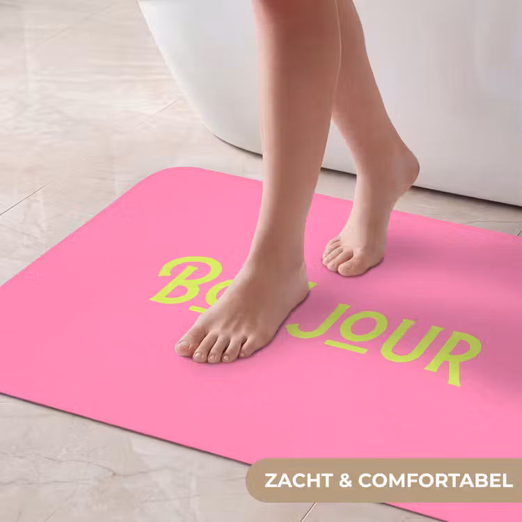 Badmat - Roze - Groene Bonjour - art-deco — 5