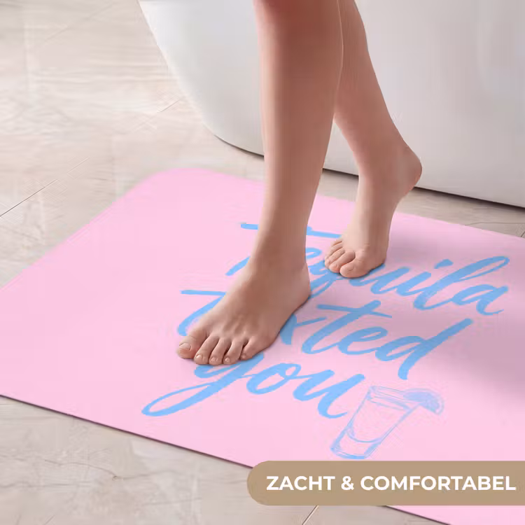 Badmat - Tequila texted you - Roze - Blauw — 5