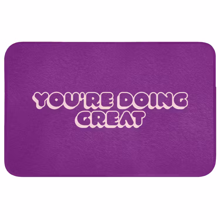 Badmat - You're doing great - Paars - Bubble letters — 1