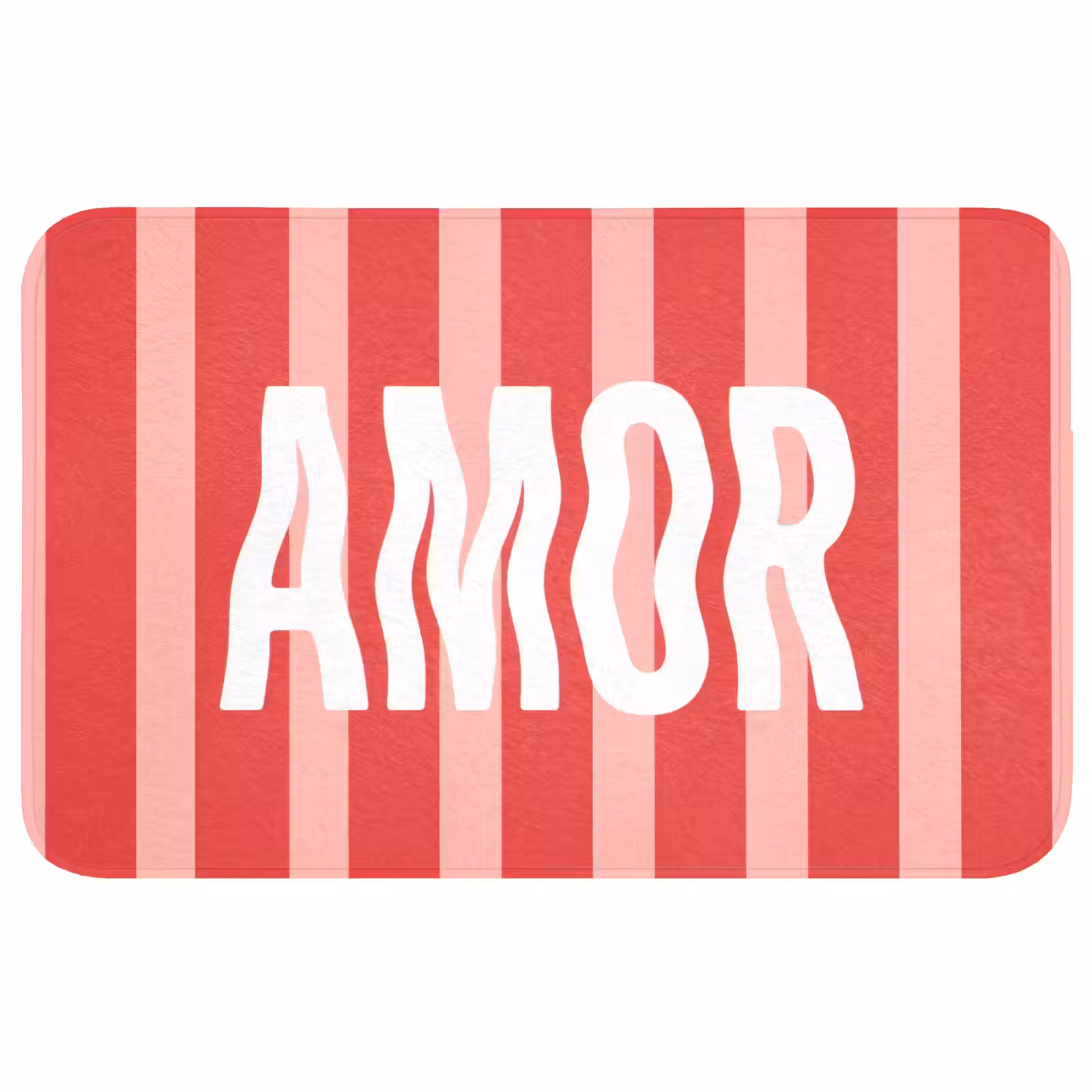 Badmat - Amor - Strepen - Rood - Roze — 1
