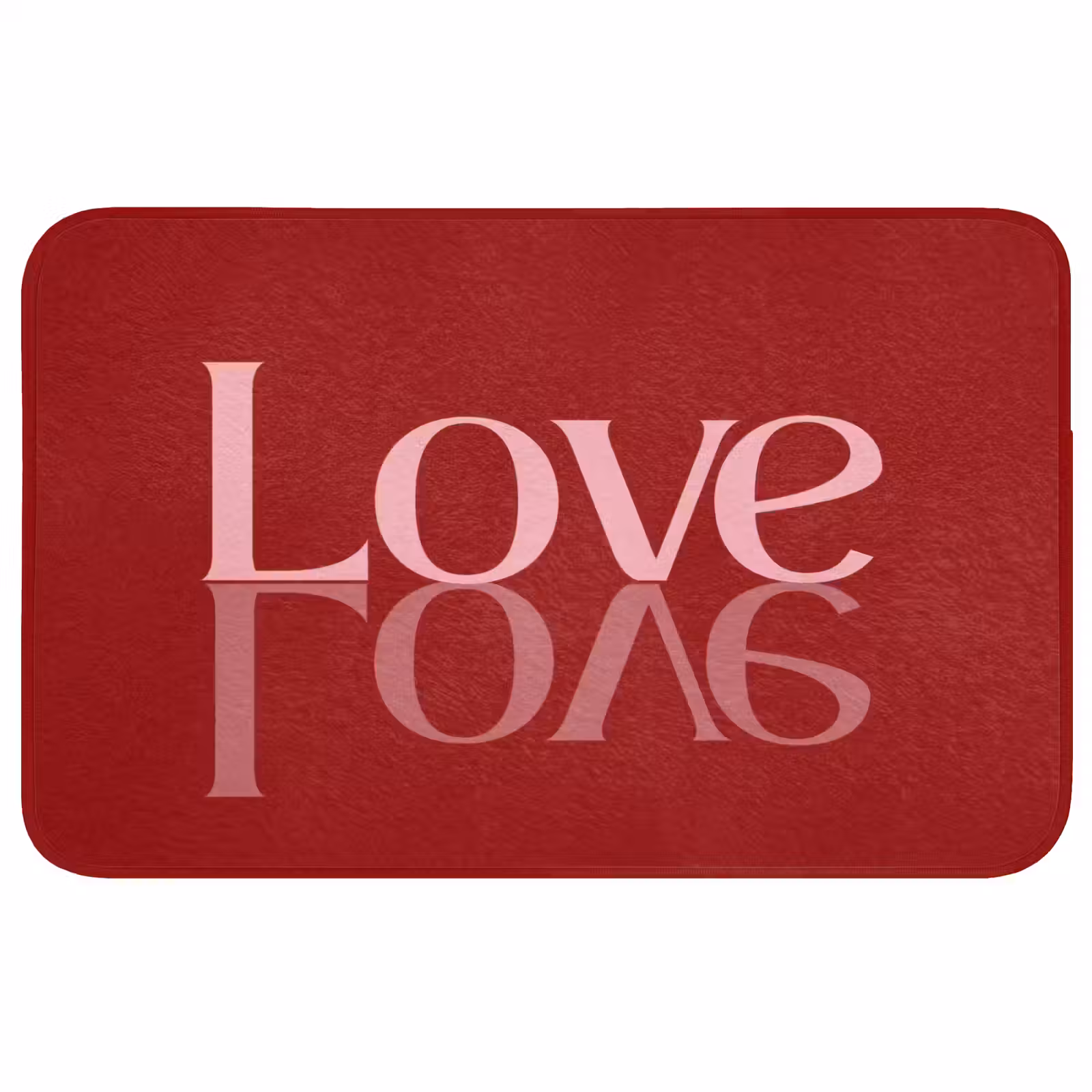 Badmat - Love - Spiegeling - Rood — 1