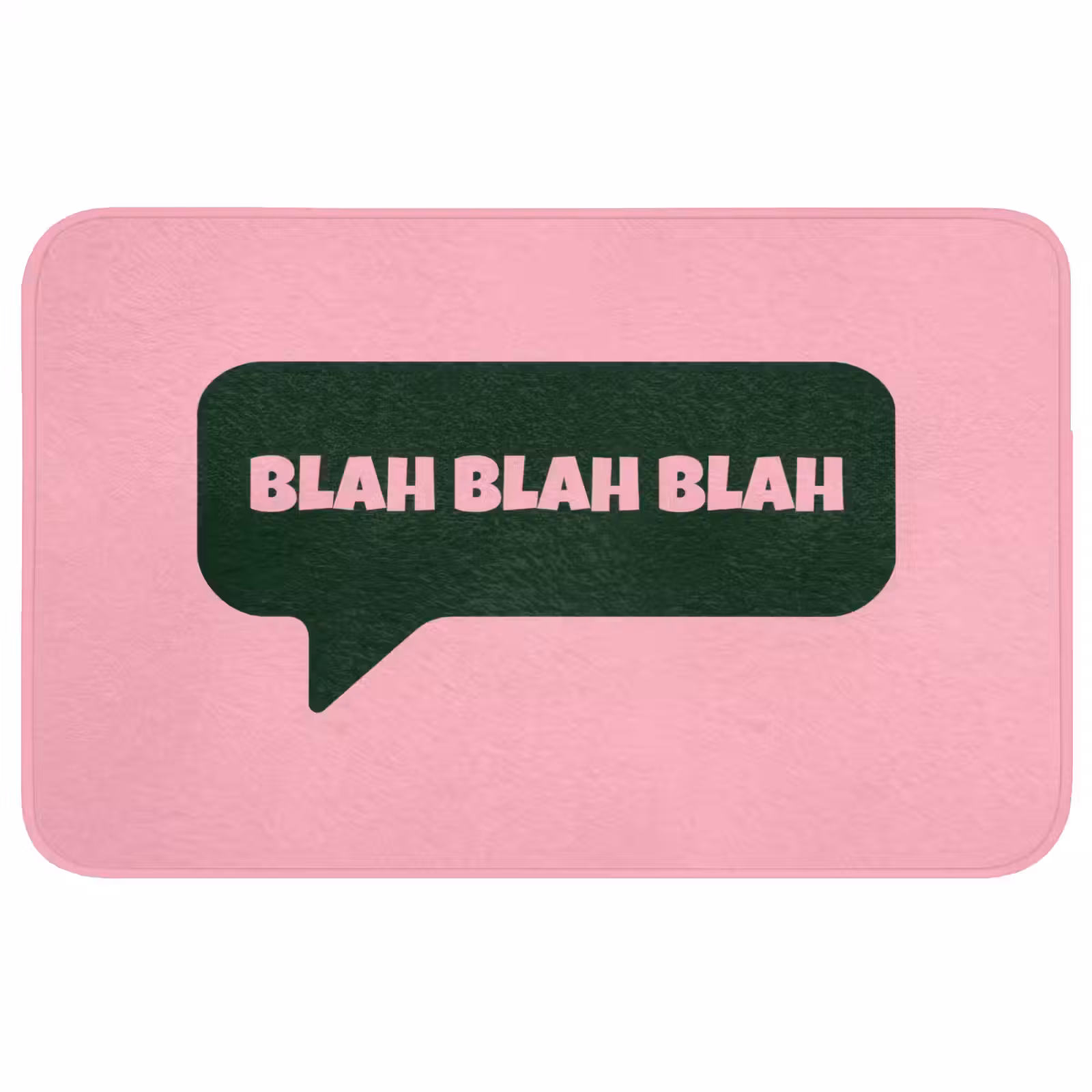 Badmat - Roze - Tekstwolk - Groen - BLAH BLAH BLAH — 1