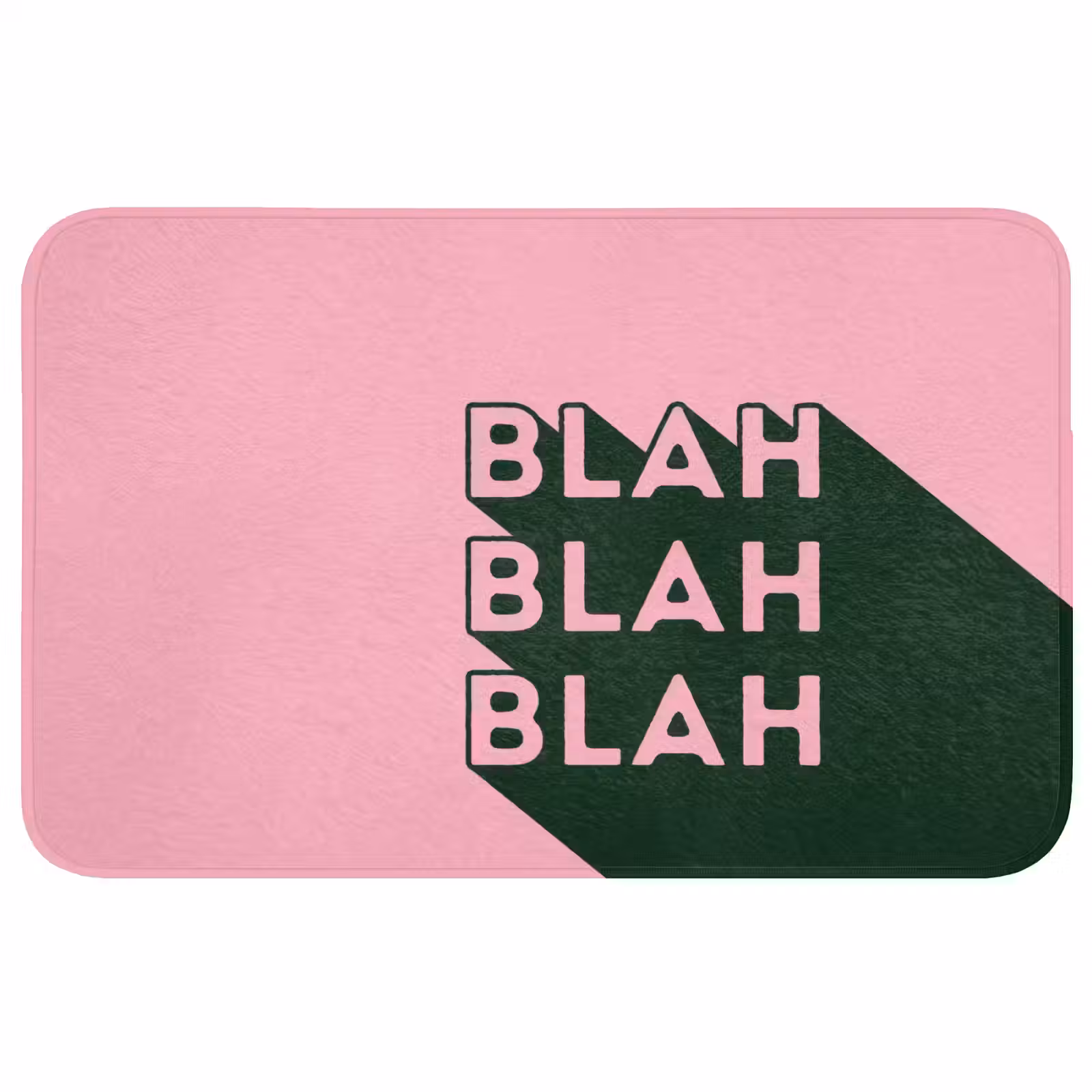Badmat - Tekst - Grafisch - Groen - Schaduw — 1