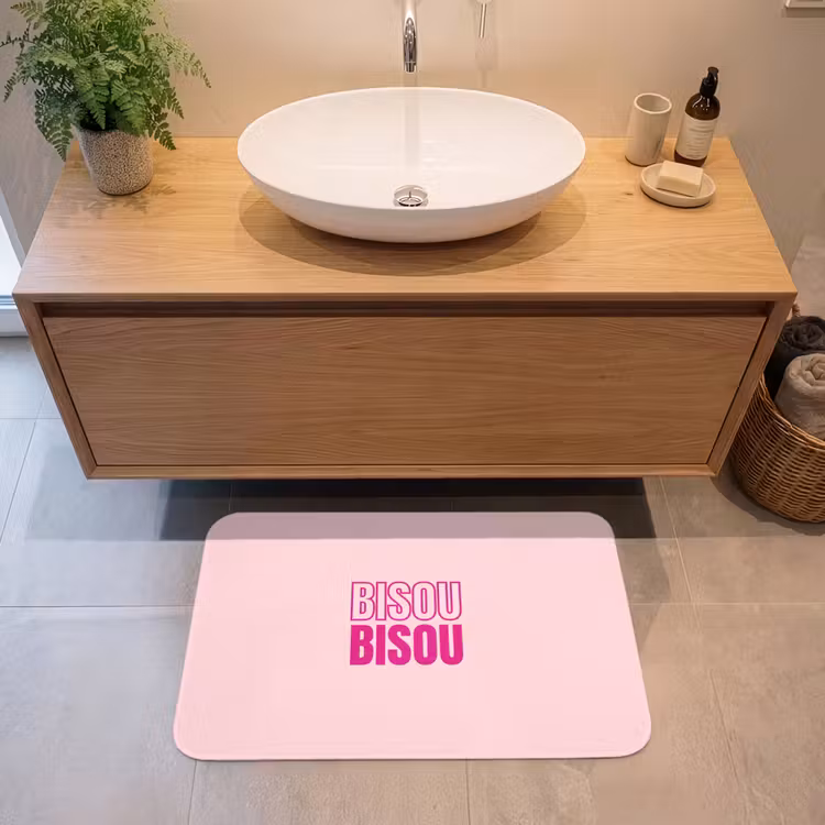 Badmat - Bisou - Roze - Minimalistisch — 2