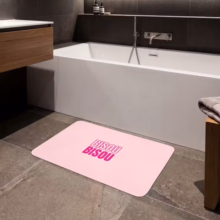 Badmat - Bisou - Roze - Minimalistisch — 4
