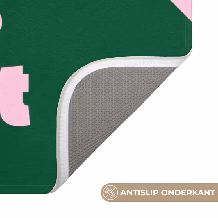 Badmat - Groen - Teskt - This is art - Roze — 3