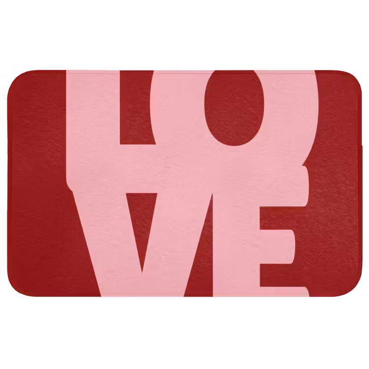 Badmat - Love - Rood - Blokletters — 1