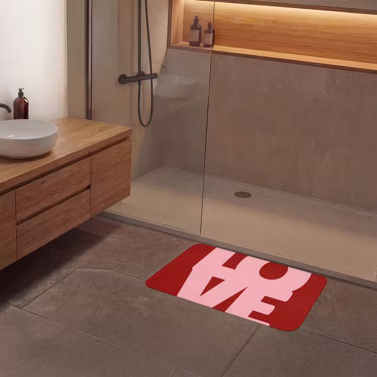 Badmat - Love - Rood - Blokletters — 6