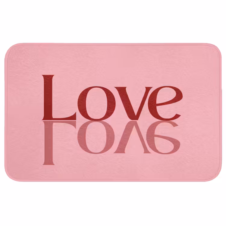 Badmat - Love - Roze - Spiegeling — 1