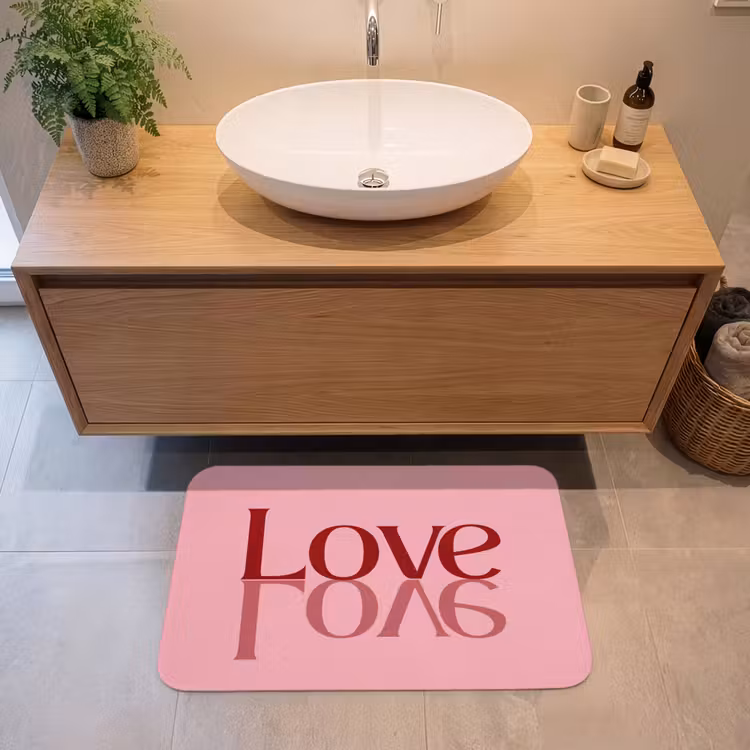 Badmat - Love - Roze - Spiegeling — 2