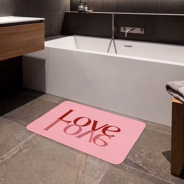 Badmat - Love - Roze - Spiegeling — 4