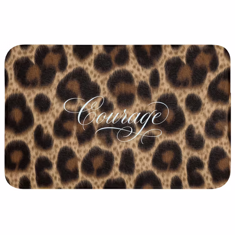 Badmat - Luipaardprint - Bruin - Courage - Sierlijk — 1