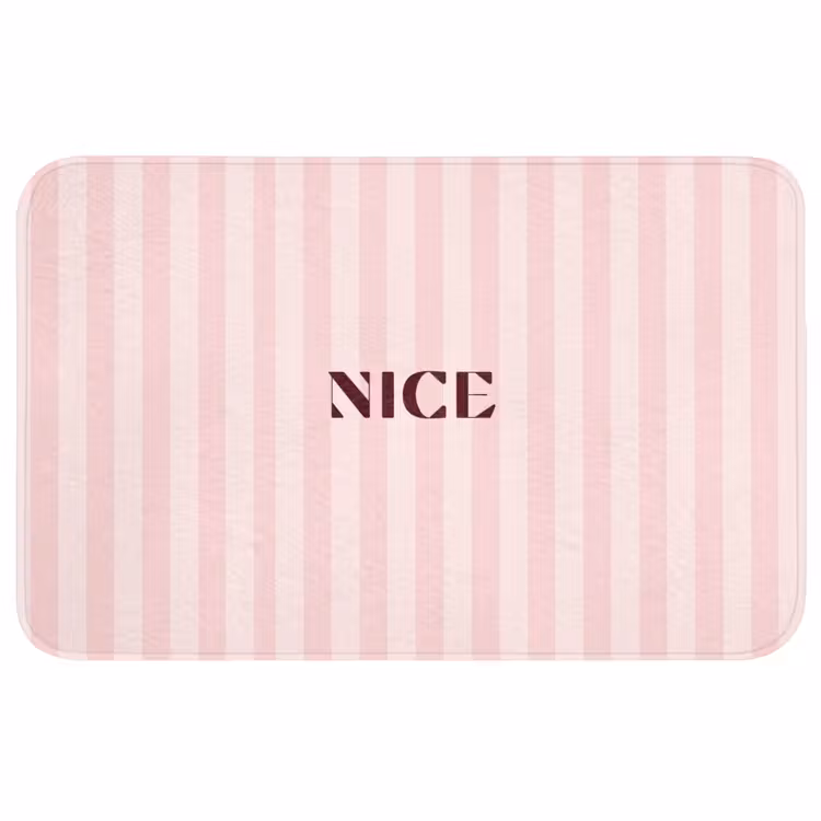 Badmat - Nice - Strepen - Roze — 1