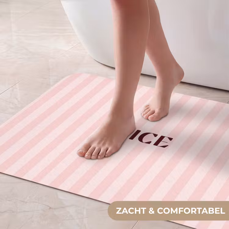 Badmat - Nice - Strepen - Roze — 5