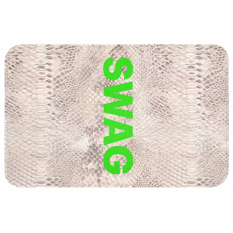 Badmat - Slangenprint - SWAG - Neon - Groen — 1