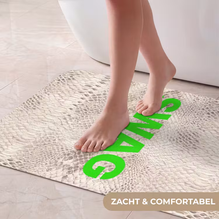 Badmat - Slangenprint - SWAG - Neon - Groen — 5