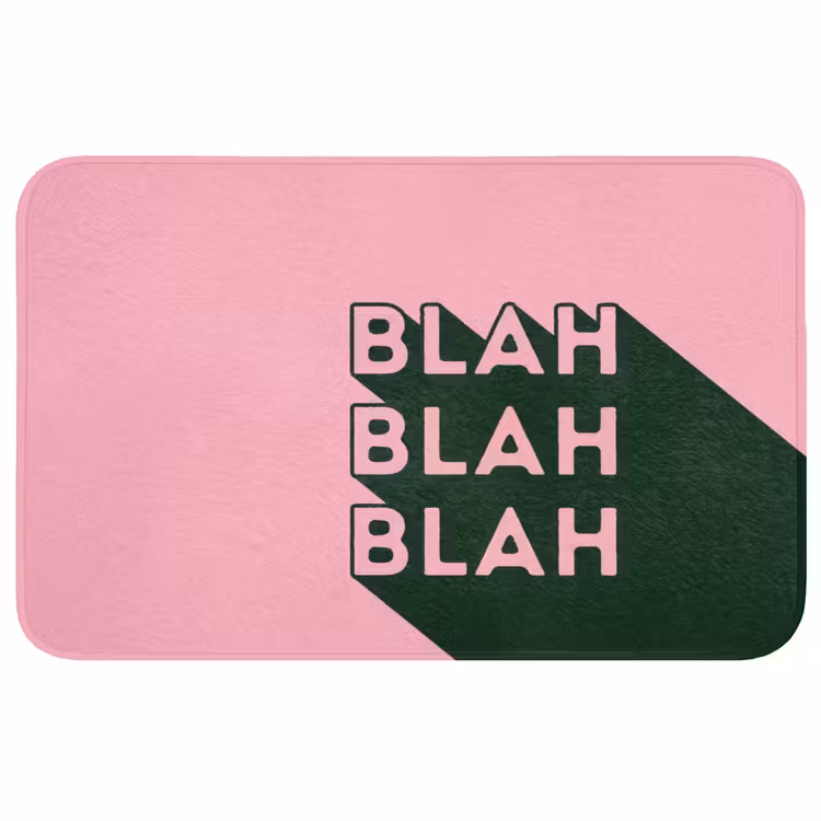 Badmat - Tekst - Grafisch - Groen - Schaduw — 1