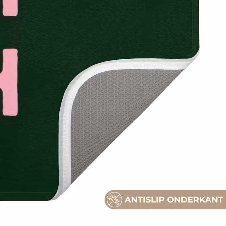 Badmat - Tekst - Grafisch - Groen - Schaduw — 3