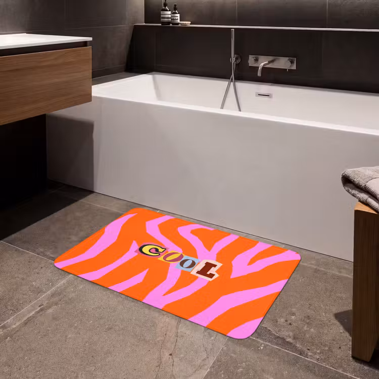 Badmat - Zebraprint - Grafisch - COOL - Oranje — 4