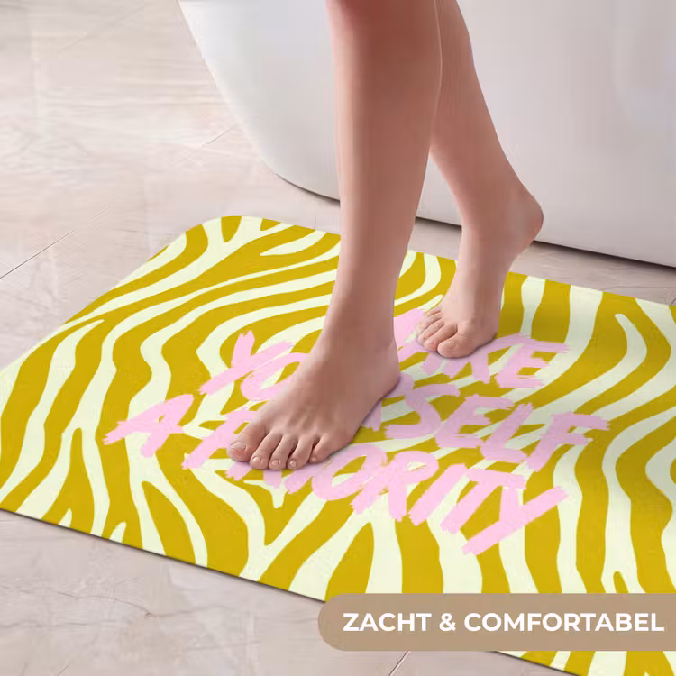 Badmat - Zebraprint - Priority - Roze — 5