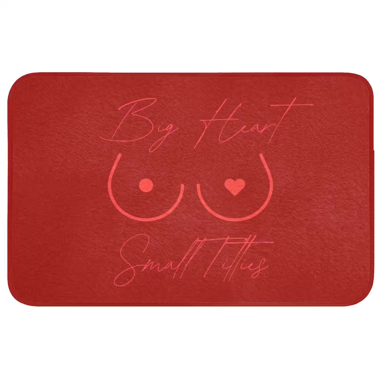 Badmat - big heart small titties - Hart - Rood — 1