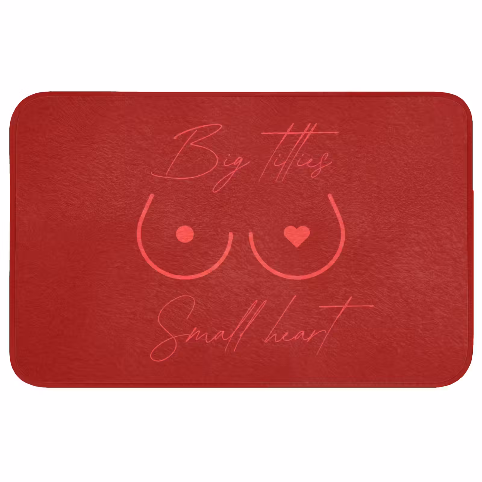 Badmat - Big titties small heart - Rood - Hart — 1