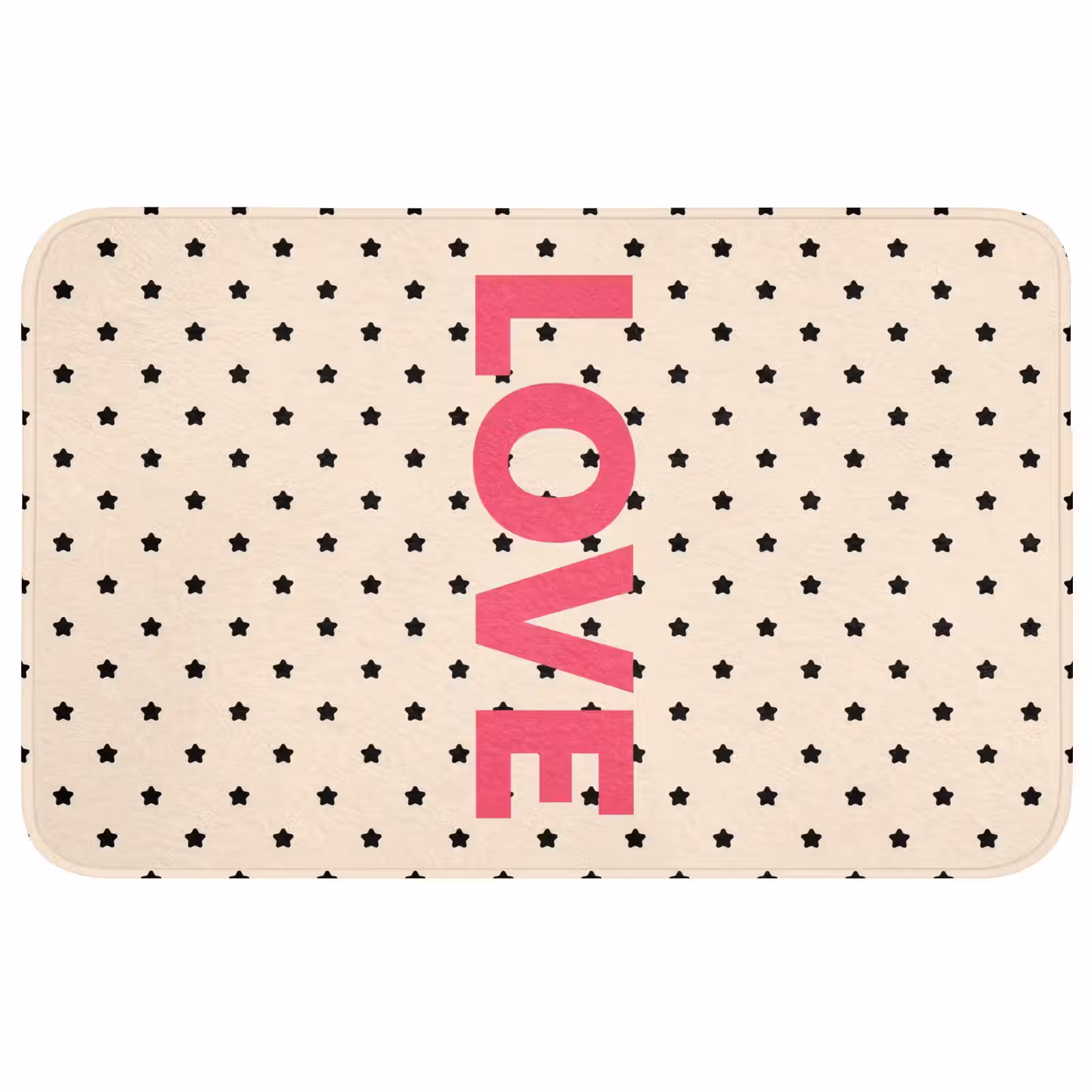 Badmat - Love - Stippen - Roze — 1