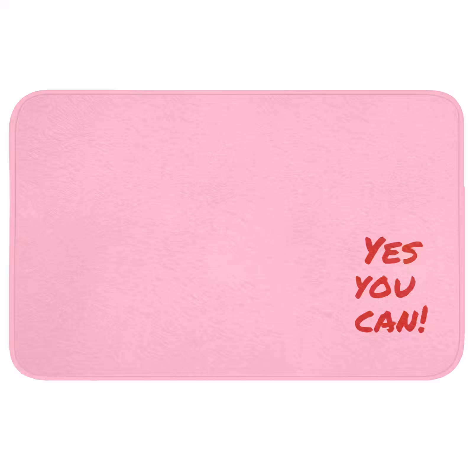 Badmat - Yes you can do it - Rood - Roze — 1