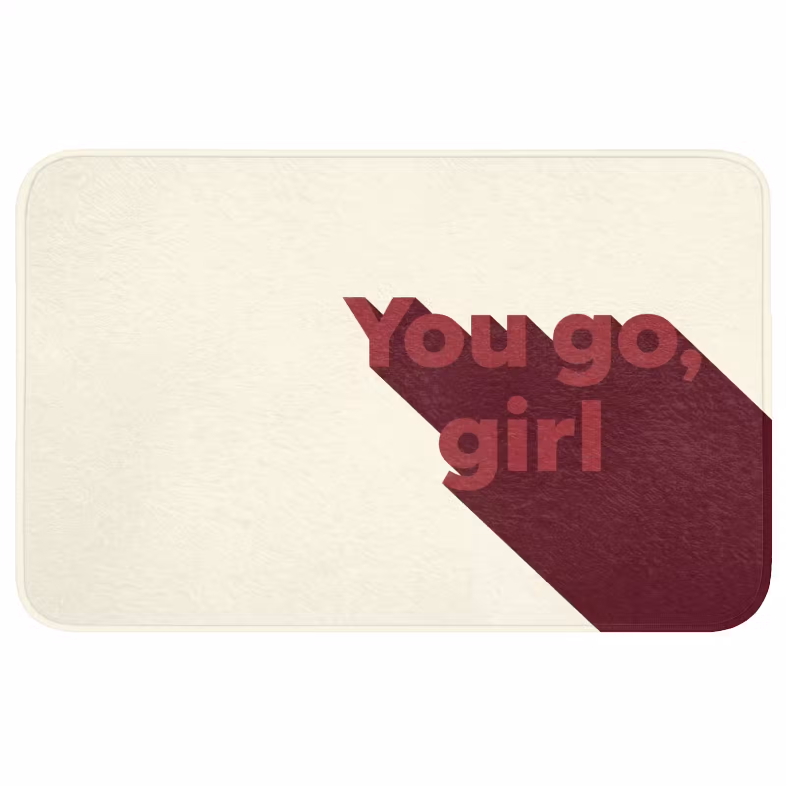Badmat - you go girl - 3D - Rood — 1